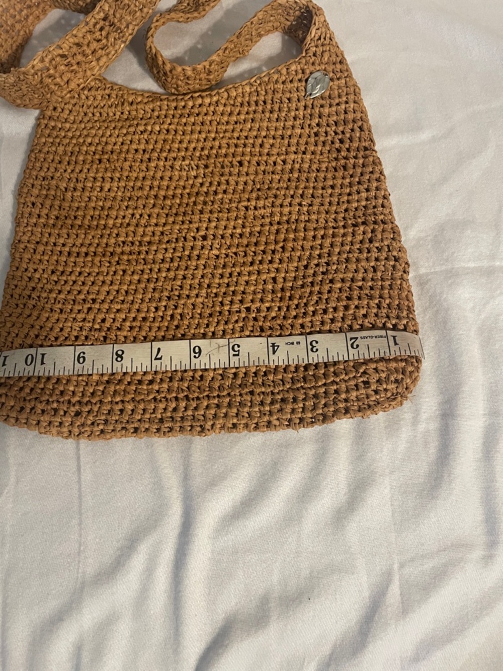 Kaminski Handwoven Straw Crossbody Bag in Brown - Picture 5 of 6